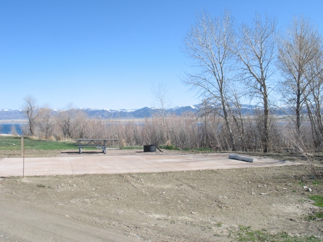 picture showing Campsite #3. Picture is taken right after construction so vegetation hasn't had a chance to grow yet.